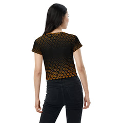 Geometric Line- Crop-Top