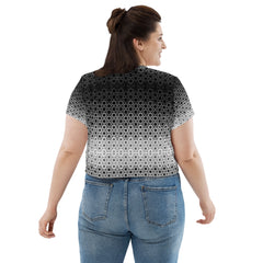 Geometric Line- Crop-Top