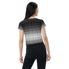 Geometric Line- Crop-Top