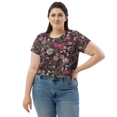 Blumenmuster -Crop-Top