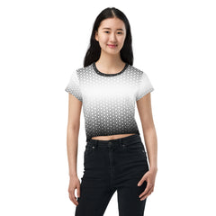 Geometric Line Crop-Top