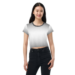 Geometric Line- Crop-Top