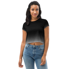 Geometric Line- Crop-Top