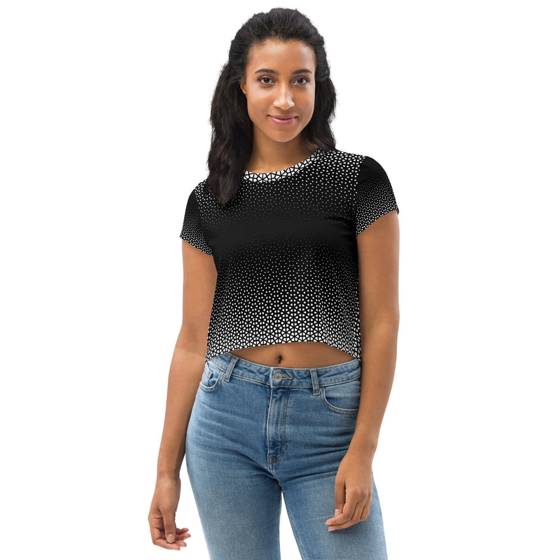 Geometric Line- Crop-Top