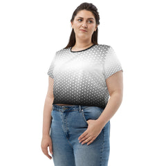 Geometric Line Crop-Top