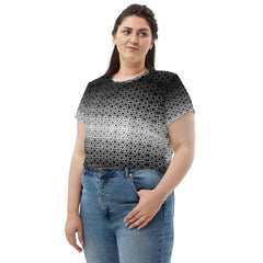 Geometric Line- Crop-Top