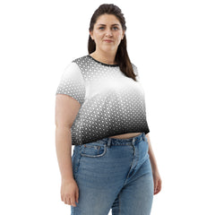 Geometric Line Crop-Top