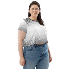 Geometric Line- Crop-Top