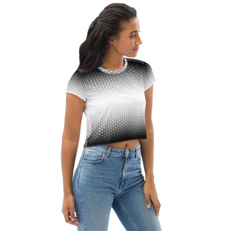 Geometric Line -Crop-Top