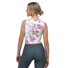 Blumen Schädel Muster - Crop-Top