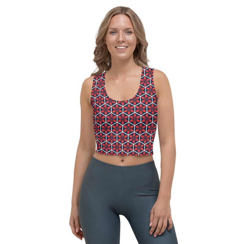 Geometric Line -Crop-Top