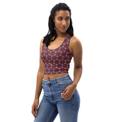 Geometric Line -Crop-Top