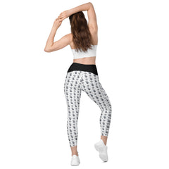 V-Bund-Leggings mit Taschen