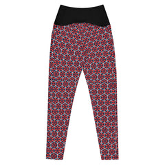 Geometric Line -V-Bund-Leggings mit Taschen