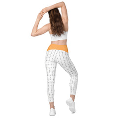 Marokkanisches Musgter V-Bund-Leggings mit Taschen