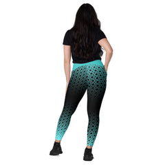 Geometric Line - V-Bund-Leggings mit Taschen