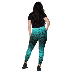 Geometric Line- V-Bund-Leggings mit Taschen