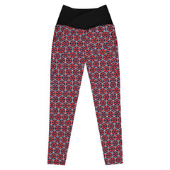 Geometric Line -V-Bund-Leggings mit Taschen