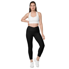 Black Line V-Bund-Leggings mit Taschen