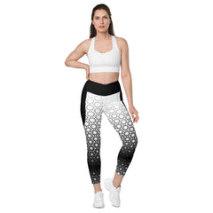 Geometric Line - V-Bund-Leggings mit Taschen