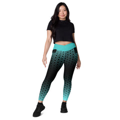 Geometric Line - V-Bund-Leggings mit Taschen