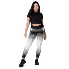 Geometric Line - V-Bund-Leggings mit Taschen