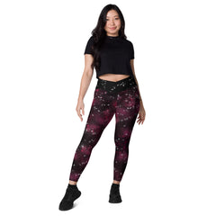 Art Line-V-Bund-Leggings mit Taschen