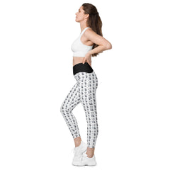 V-Bund-Leggings mit Taschen