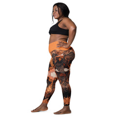 Art Line-V-Bund-Leggings mit Taschen