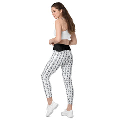 V-Bund-Leggings mit Taschen