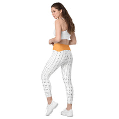 Marokkanisches Musgter V-Bund-Leggings mit Taschen