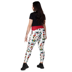 Old School -V-Bund-Leggings mit Taschen