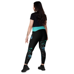 Art Line- Gottes Zorn-V-Bund-Leggings mit Taschen