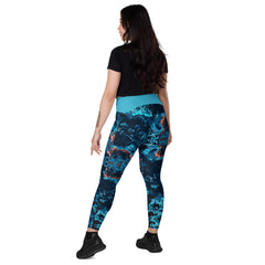 Art Line-V-Bund-Leggings mit Taschen