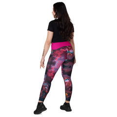 Art Line-V-Bund-Leggings mit Taschen