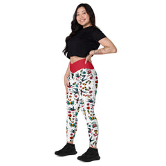 Old School -V-Bund-Leggings mit Taschen