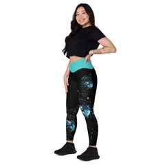 Art Line- Gottes Zorn-V-Bund-Leggings mit Taschen