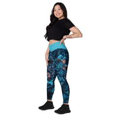 Art Line-V-Bund-Leggings mit Taschen