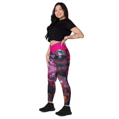 Art Line-V-Bund-Leggings mit Taschen