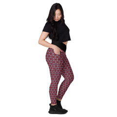 Geometric Line -V-Bund-Leggings mit Taschen