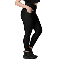 Black Line V-Bund-Leggings mit Taschen