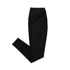 Black Line V-Bund-Leggings mit Taschen