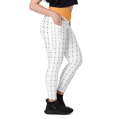 Marokkanisches Musgter V-Bund-Leggings mit Taschen