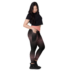 Geometric Line - V-Bund-Leggings mit Taschen