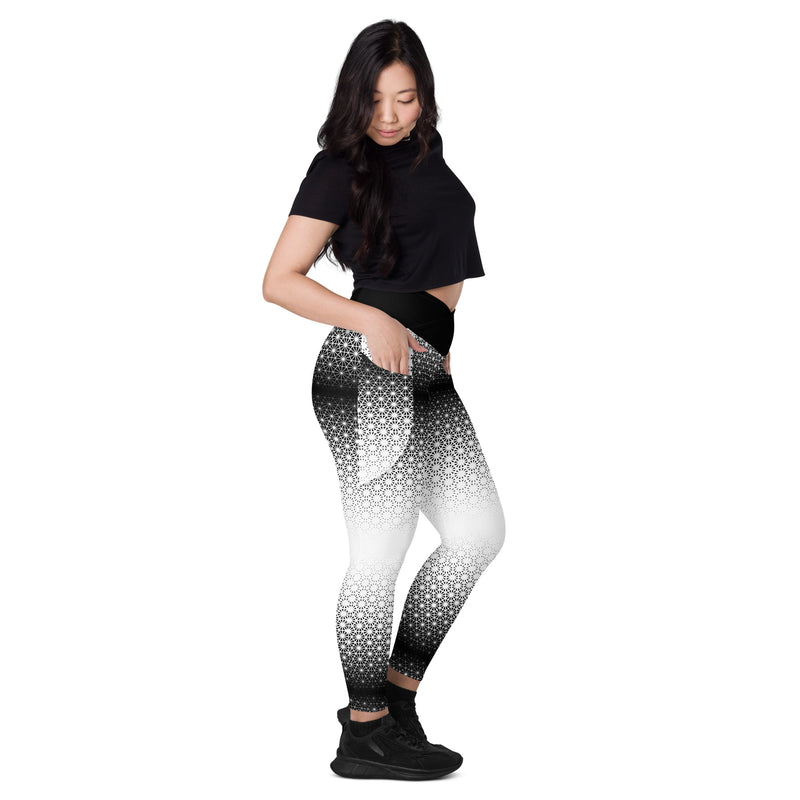 Geometric Line - V-Bund-Leggings mit Taschen