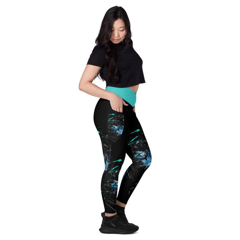 Art Line- Gottes Zorn-V-Bund-Leggings mit Taschen