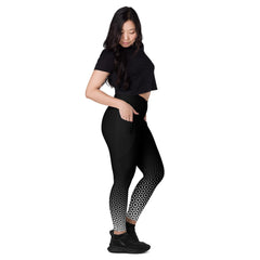 Geometric Line- V-Bund-Leggings mit Taschen