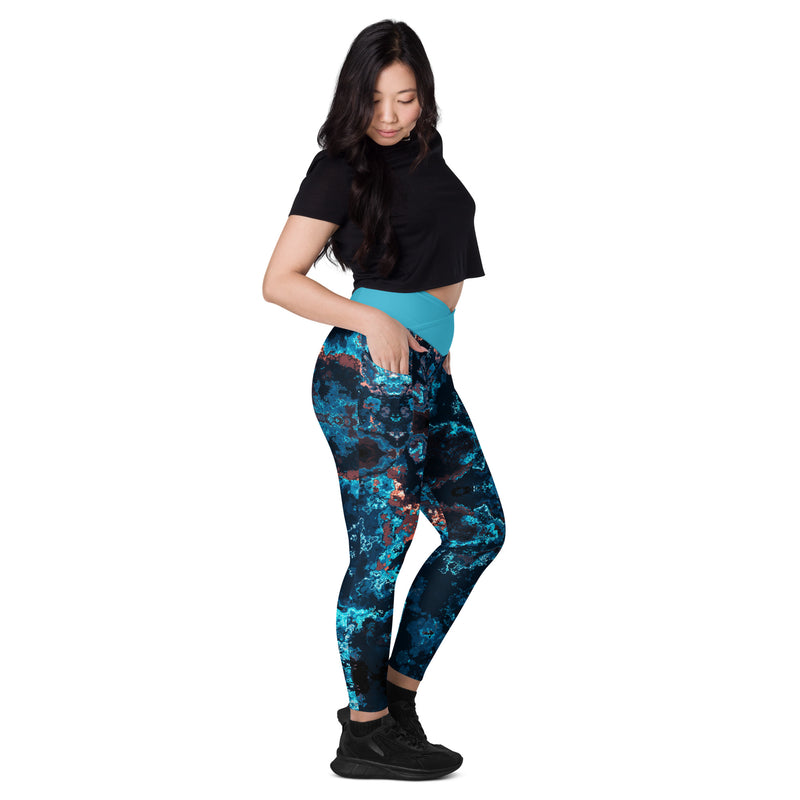 Art Line-V-Bund-Leggings mit Taschen