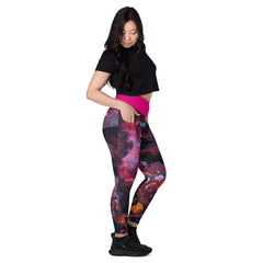 Art Line-V-Bund-Leggings mit Taschen