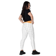 Marokkanisches Musgter V-Bund-Leggings mit Taschen